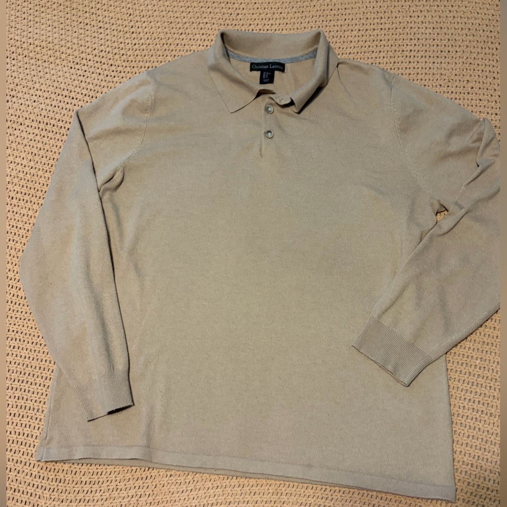 Christian Lacroix Camel Polo Knit Top